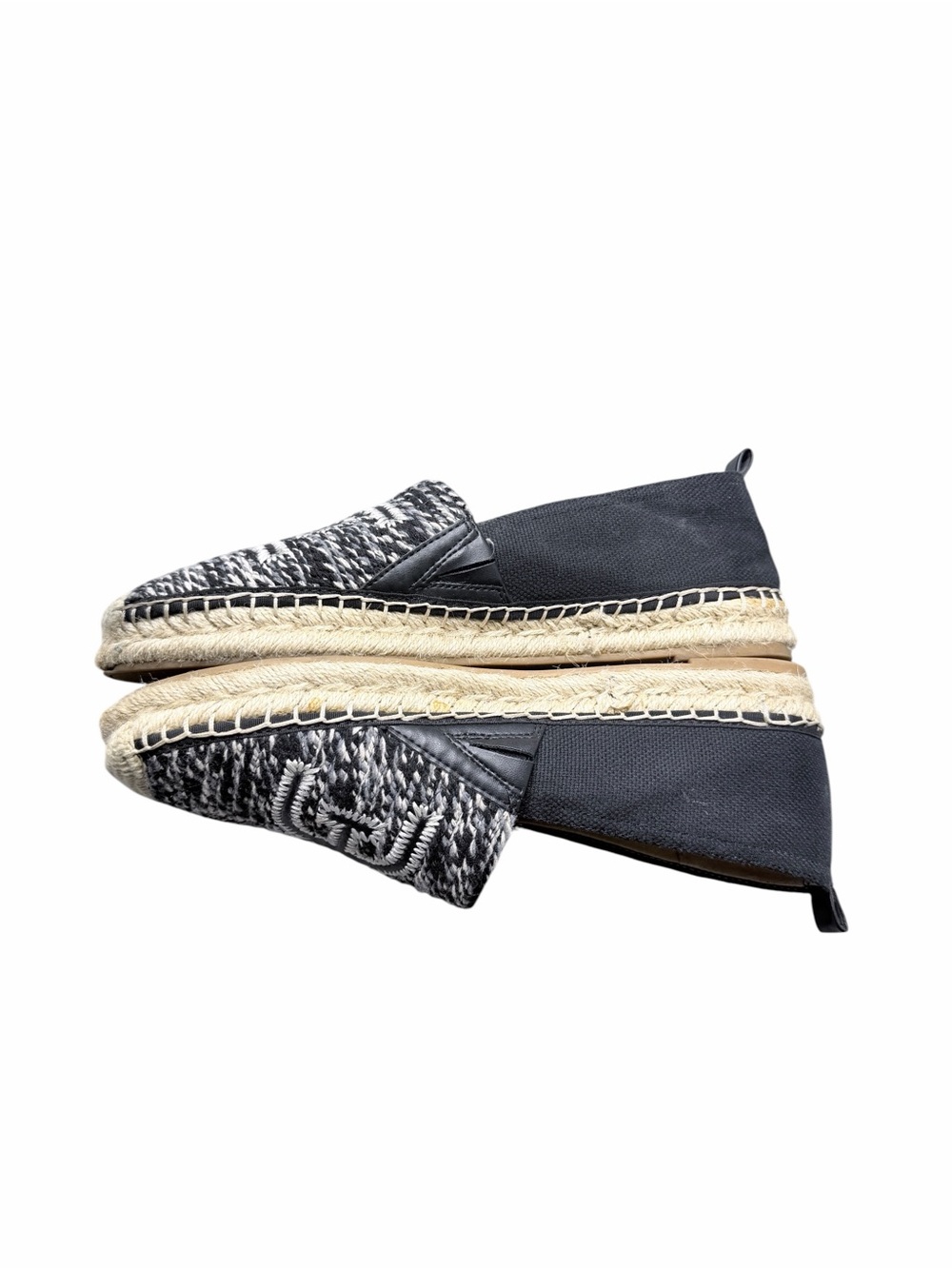 Sam Edelman Khloe Women’s Fabric & Leather Black and Tan Espadrilles Size 10M - Picture 6 of 10
